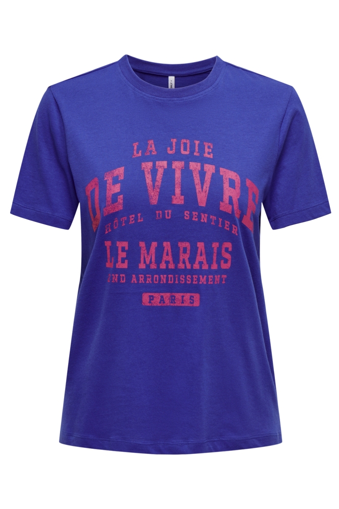 ONLREGINA SS REG TEE CS JRS 15319748 Clematis Blue/De vivre